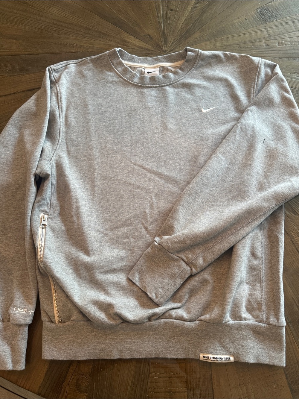 Nike Light Gray Crewneck Sweatshirt with White Swoosh